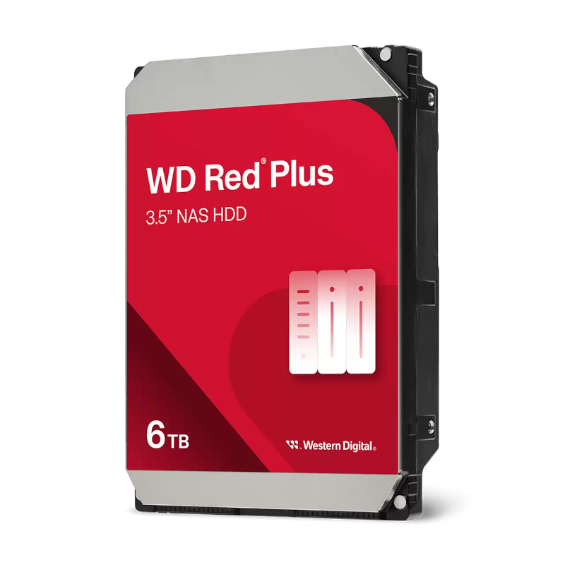 Накопичувач HDD WD 6TB Red Plus Internal NAS HDD 3.5" (WD60EFPX)